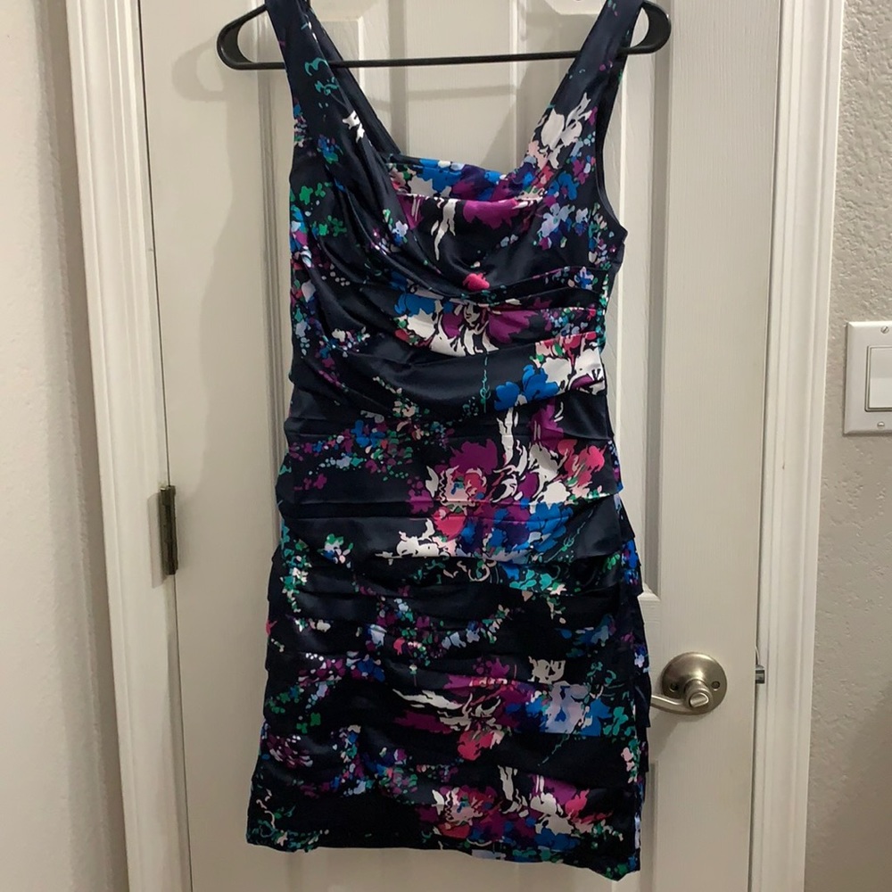 Navy blue floral Express dress